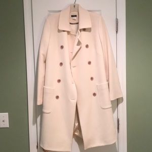 Jcrew Ivory Wool Coat
